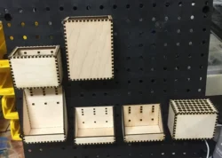 Pegboard Boxes And Bins free download vector files Laser cut and CNC cut wood