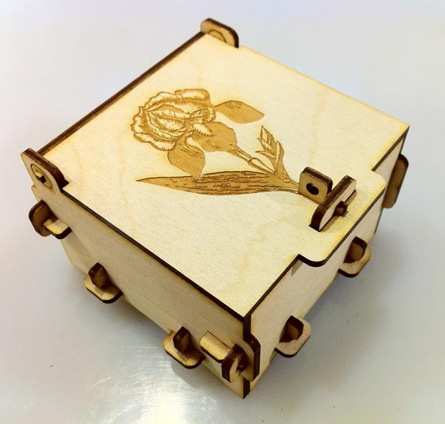 Pinned Box - Free download vector file Laser cut and CNC Cut Wood