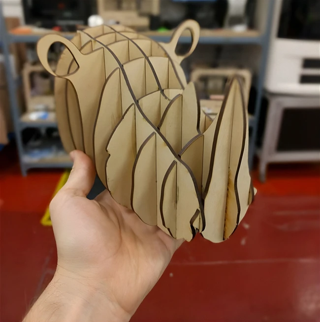 Rhino Head free download vector files Laser cut and CNC cut wood