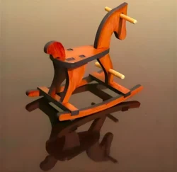 Rocking Horse free download vector files Laser cut and CNC cut wood