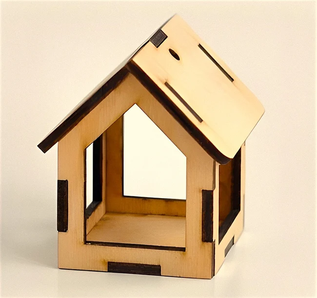 Small bird house A free download vector files Laser cut and CNC Cut Wood