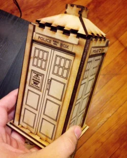 Wooden Police Box Tardis Toy – Free download vector file Laser cut and CNC Cut Wood