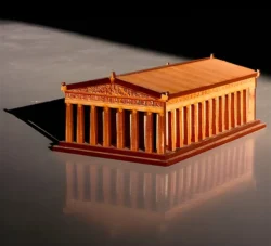 Wooden model of the Parthenon temple free download vector files Laser cut and CNC cut wood