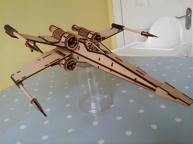 X-Wing Starfighter Free download vector files Laser cut and CNC Cut Wood