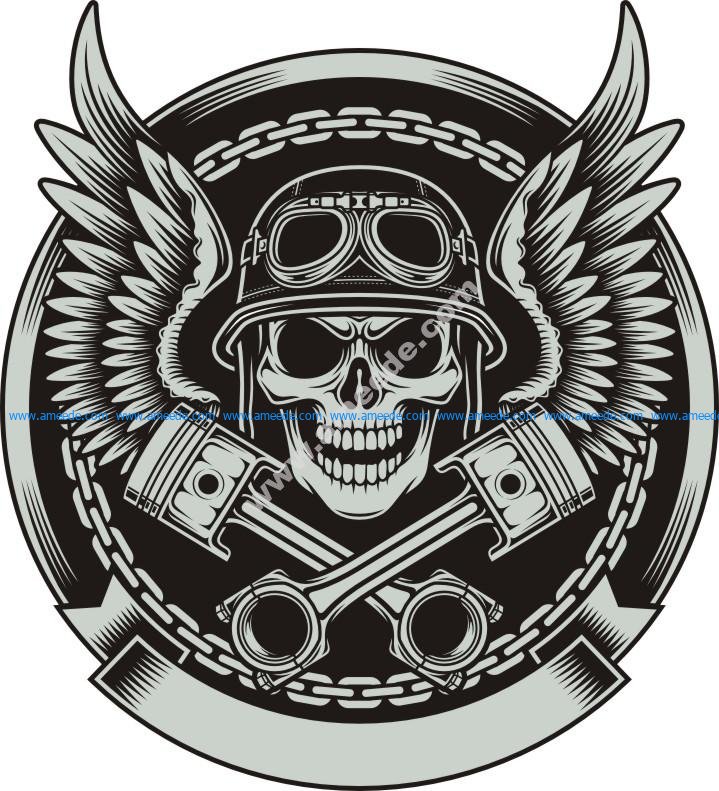 Motorcycle With Wings SVG