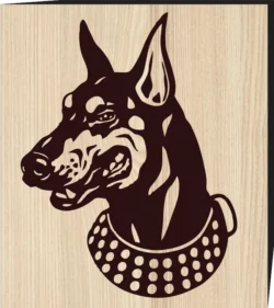 Doberman Dog F0001287 file cdr and dxf free vector download for print or laser engraving machines