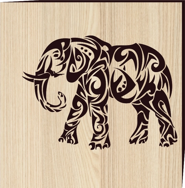 Elephant F0001387 file cdr and dxf free vector download for print or laser engraving machines