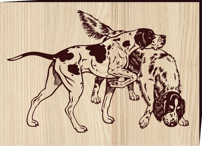 Gun Dog F0001298 file cdr and dxf free vector download for print or laser engraving machines