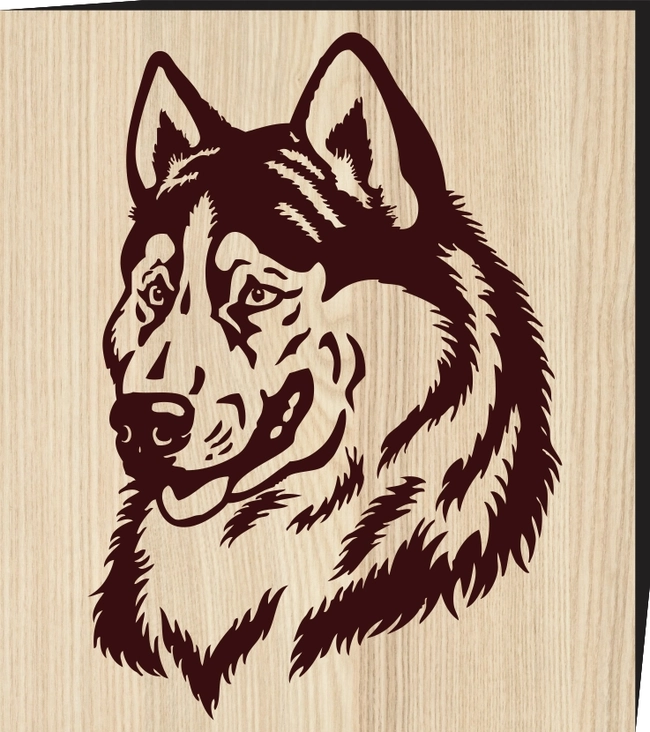 Husky Dog F0001288 file cdr and dxf free vector download for print or laser engraving machines