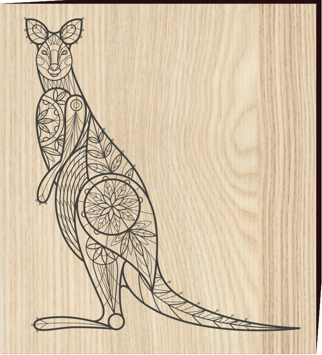 Kangaroo Vintage F0001411 file cdr and dxf free vector download for print or laser engraving machines