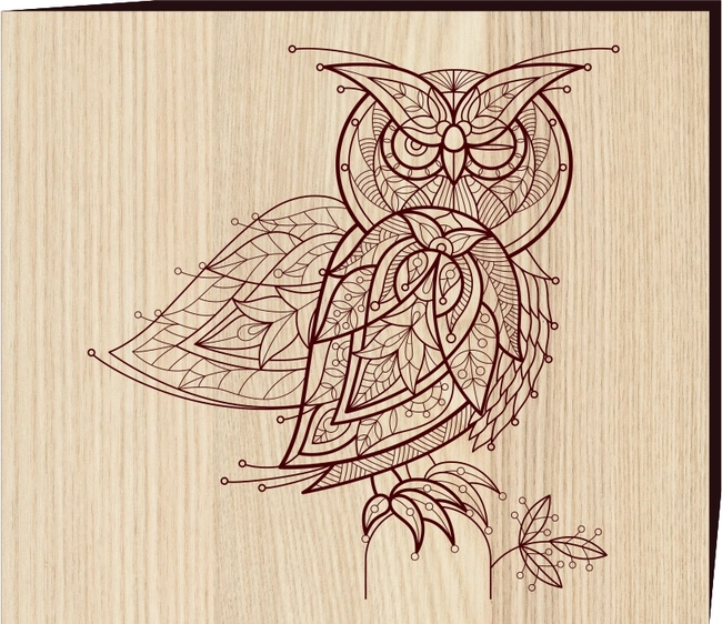 Owl F0001418 file cdr and dxf free vector download for print or laser engraving machines