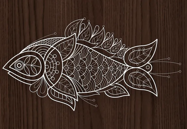 Fish F0001413 file cdr and dxf free vector download for laser engraving machines