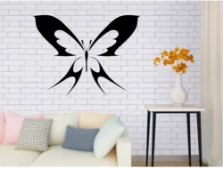 Simple butterfly outline tattoo F0001276 file cdr and dxf pdf free vector download for laser cut