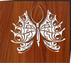 Tattoo Butterfly Illustration F0001283 file cdr and dxf pdf free vector download for laser cut