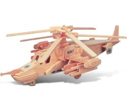 3D Wooden Helicopter Assembly Puzzle