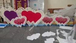 Cut Hearts Vu Quy Ceremony wedding decorations