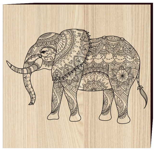 Elephant Black F0001925 file cdr and dxf free vector download for print or laser engraving machines