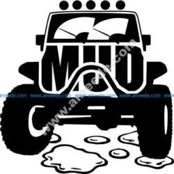 Mud Offroad Sticker Free Vector