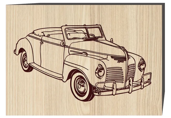 Old car F0001749 file cdr and dxf pdf free vector download for laser engraving machine