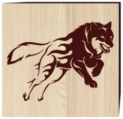 Wolf Stencil F0001810 file cdr and dxf free vector download for print or laser engraving machines