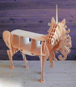 the horse-shaped table