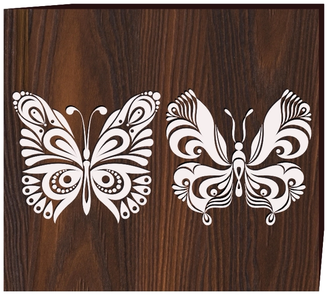 Black White Butterflies Of Tattoo F0002363 file cdr and dxf free vector download for print or laser engraving machines