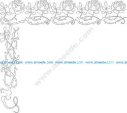 Brier stencil border vector