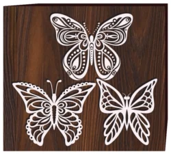 Butterflies Tattoo F0002370 file cdr and dxf free vector download for print or laser engraving machines