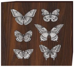 Butterfly Ornate Doodle F0002321 file cdr and dxf free vector download for print or laser engraving machines