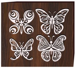 Butterfly Tattoo Silhouettes F0002367 file cdr and dxf free vector download for print or laser engraving machines