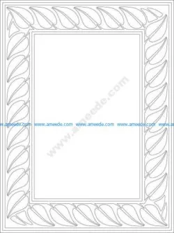 Conventionalized leaf border vector