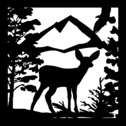 Deer Fawn Eagle Mountains F0002251file cdr and dxf free vector download for print or laser engraving machines