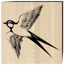 Flying Bird F0002319 file cdr and dxf free vector download for print or laser engraving machines