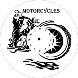 Motorcycles wall clock