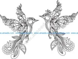 Ornament Birds Vector