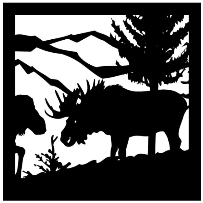 Picture of horned deer F0002250 file cdr and dxf free vector download for print or laser engraving machines