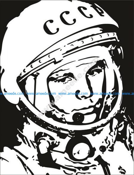 Yuri Gagarin Vector Pattern