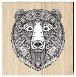 Zentangle Bear F0002357 file cdr and dxf free vector download for print or laser engraving machines