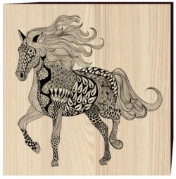 Zentangle Horse F0002318 file cdr and dxf free vector download for print or laser engraving machines