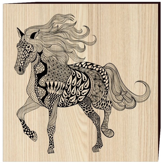 Zentangle Horse F0002318 file cdr and dxf free vector download for print or laser engraving machines