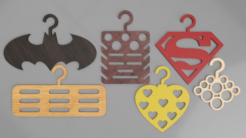 Batman Decoration Hanger - Free vector file Laser cut and CNC cut, 3axis CNC, Cut Wood