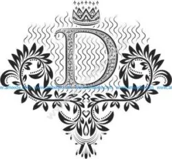 Beautiful Ornament Letters D