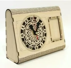 Box Clock – Free vector file Laser cut Wood