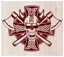 Celtic skeleton skull Viking F0002495 file cdr and dxf free vector download for print or laser engraving machines