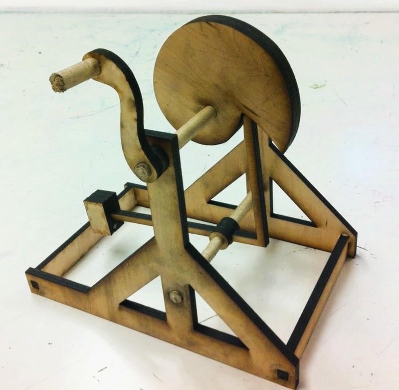 Da Vinci’s Cam Hammer - Free vector file Laser cut and CNC cut, 3axis CNC, Cut Wood