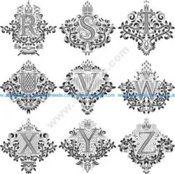 Decorative Letters Vector Art