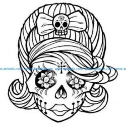 Female sugar skull