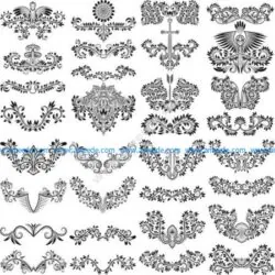 Floral Flourish Vector Set