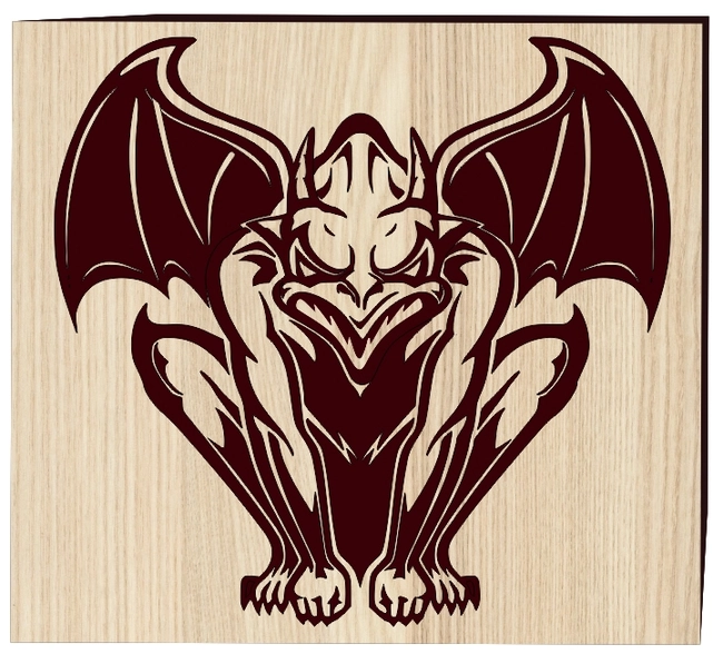 Gargoyle gothic stone figure F0002703 file cdr and dxf free vector download for print or laser engraving machines