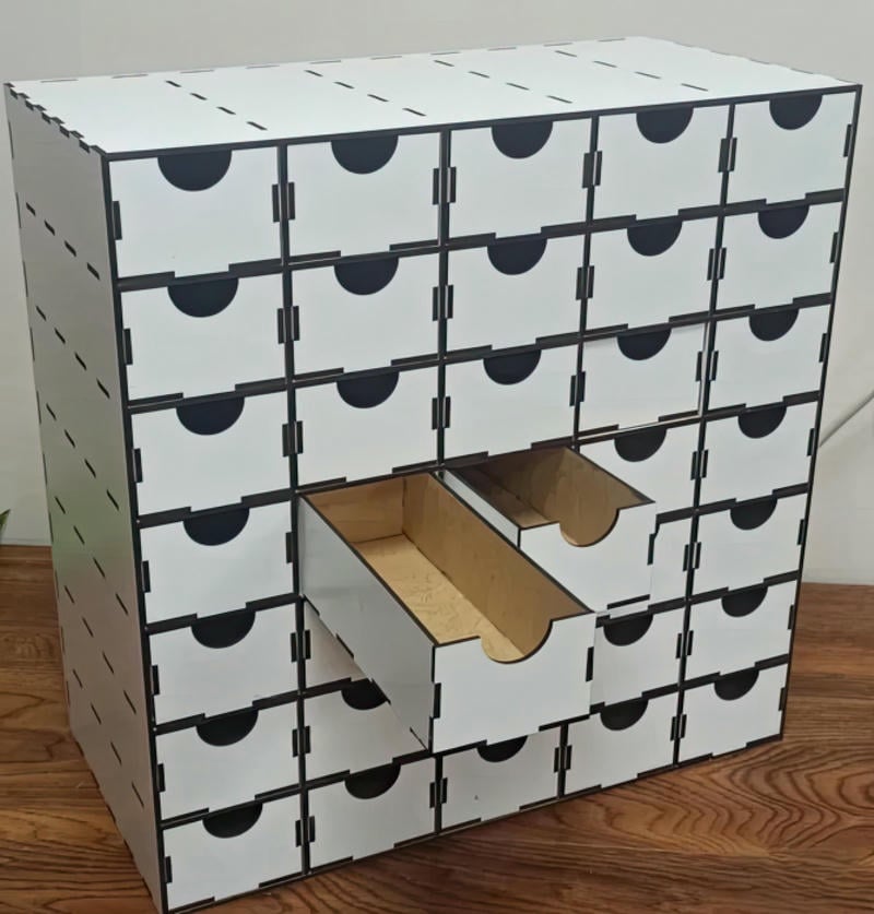 Laser Cut Organizer with Drawers